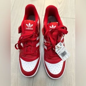 Adidas Originals Mens Red White Forum Low Athletic Shoes Sneakers Size 11 NEW